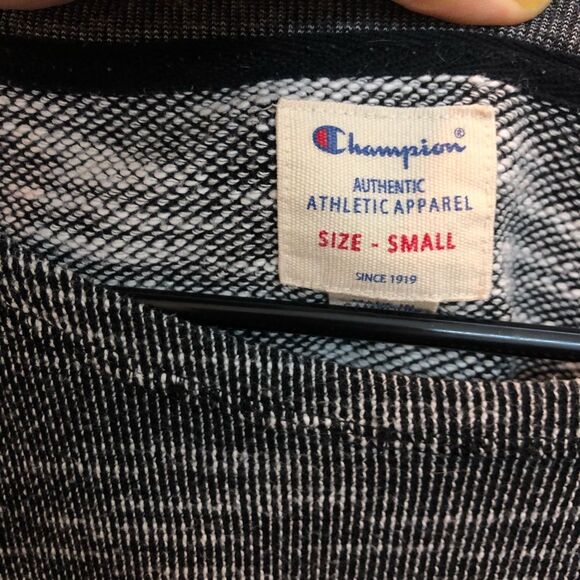 Champion Gray Marled Baseball Sweater S - Picture 3 of 5